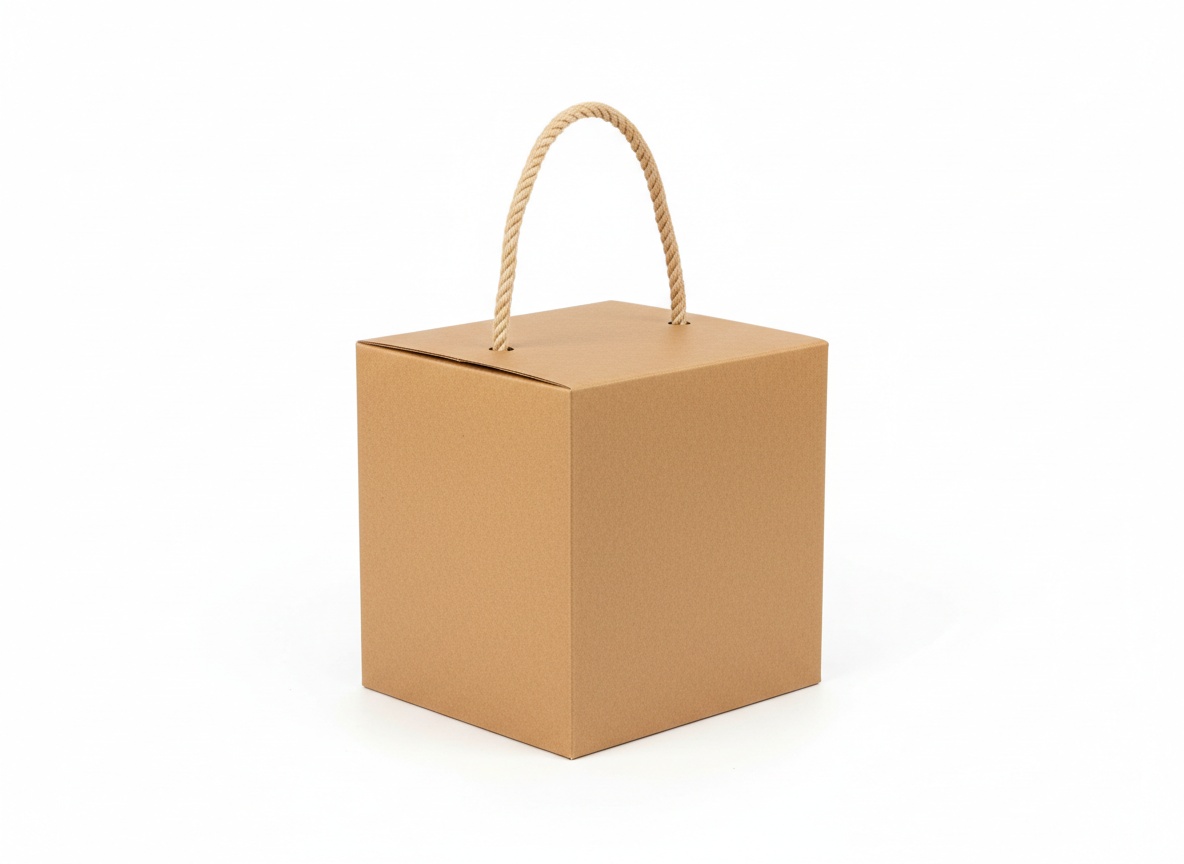Kraft rope handle gift box · Kraft With Rope Handle · Medium