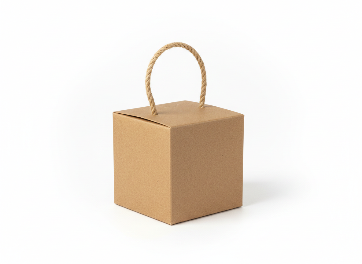 Kraft rope handle gift box · Kraft With Rope Handle · Small