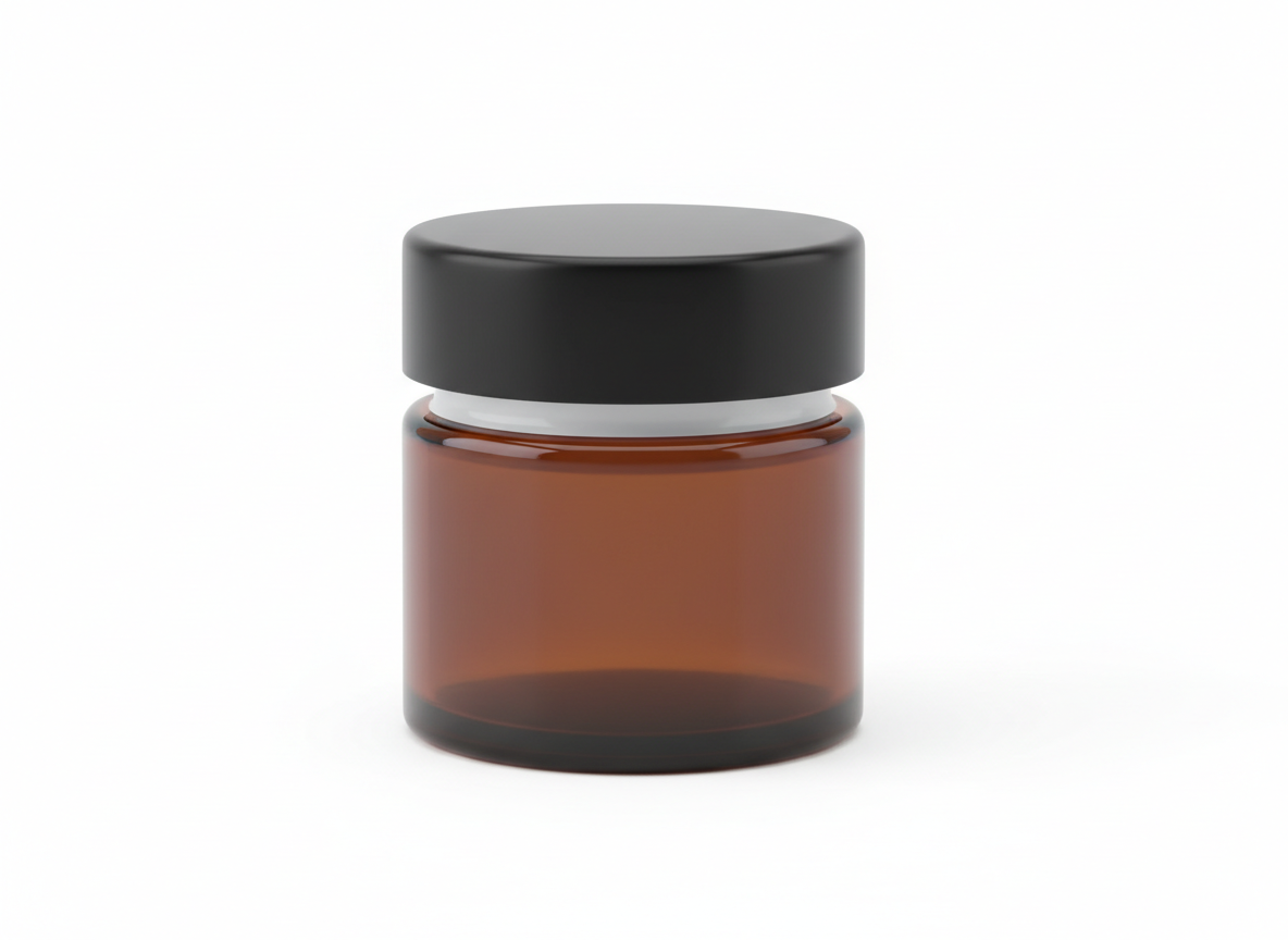 Amber inner lid glass jar · Amber With Inner Lid · 30g