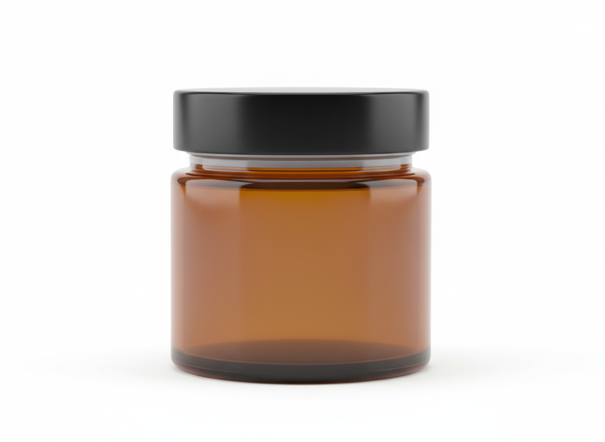 Amber inner lid glass jar · Amber With Inner Lid · 50g