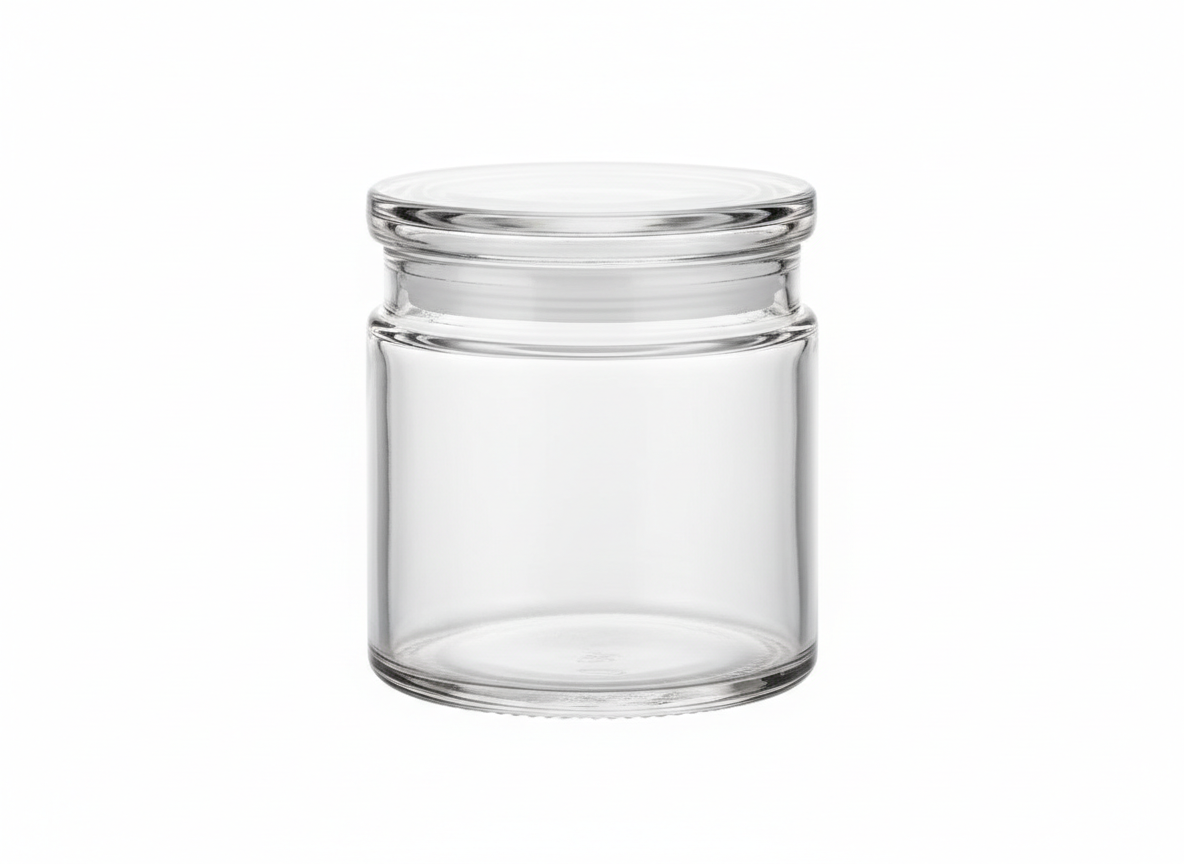 Clear clear lid glass jar