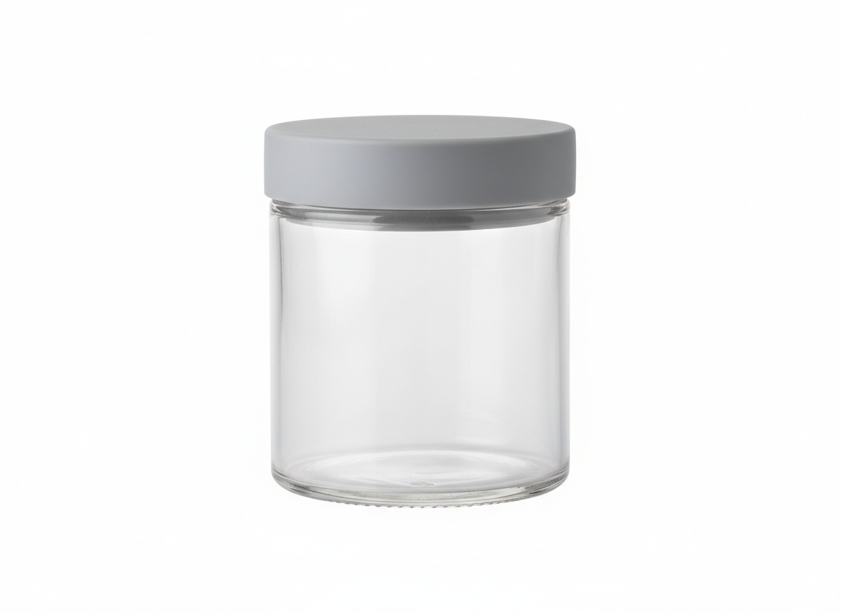 Rubber lid glass jar · Rubber Lid · 120 ml