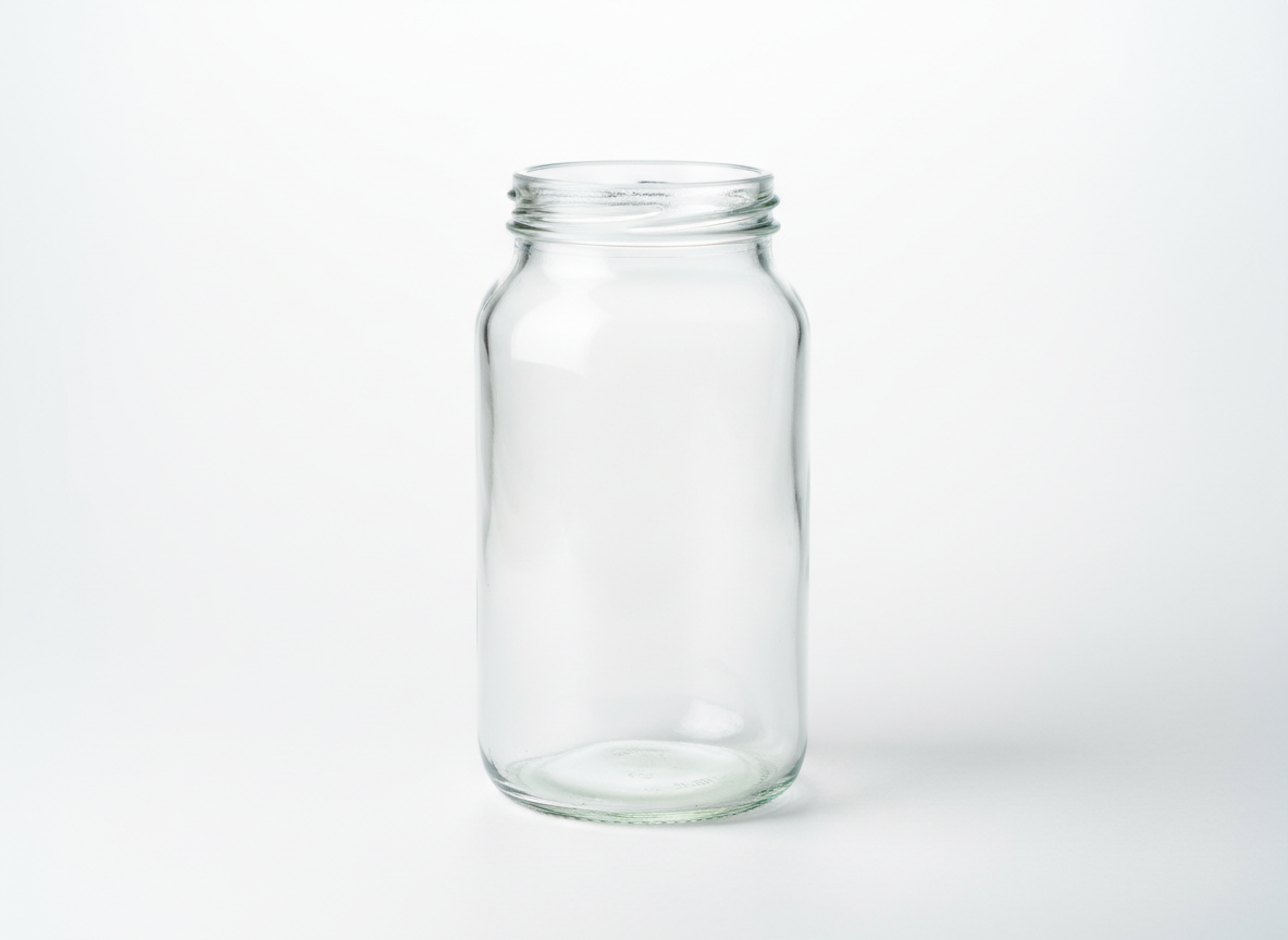 Thread glass jar