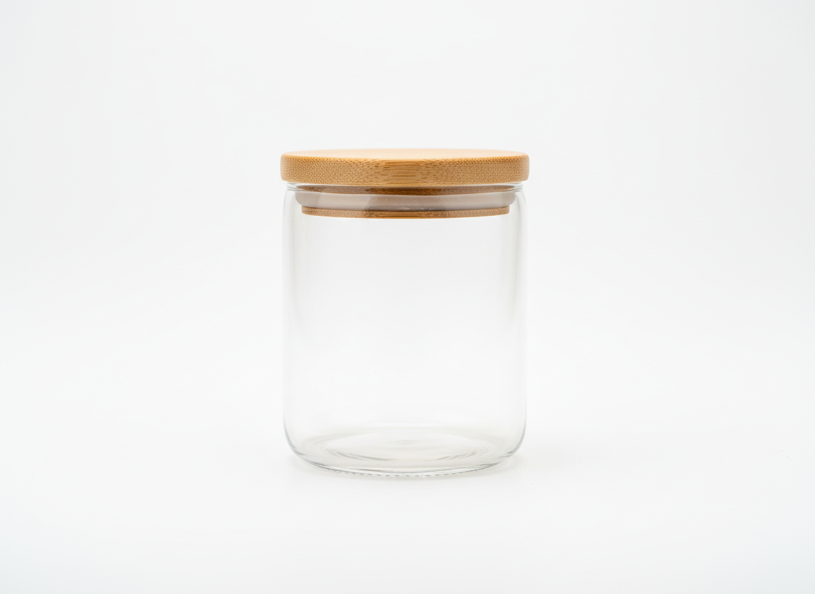 Wooden lid glass jar · Wooden Lid · 250 ml