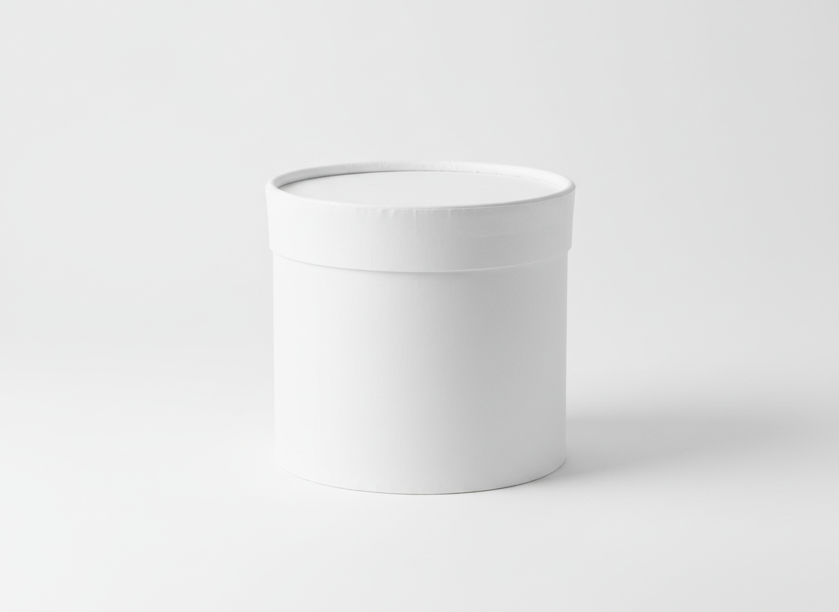 White paper tube gift box · White · Large