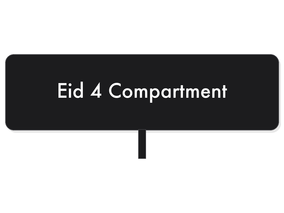Eid black compartment acrylic tray