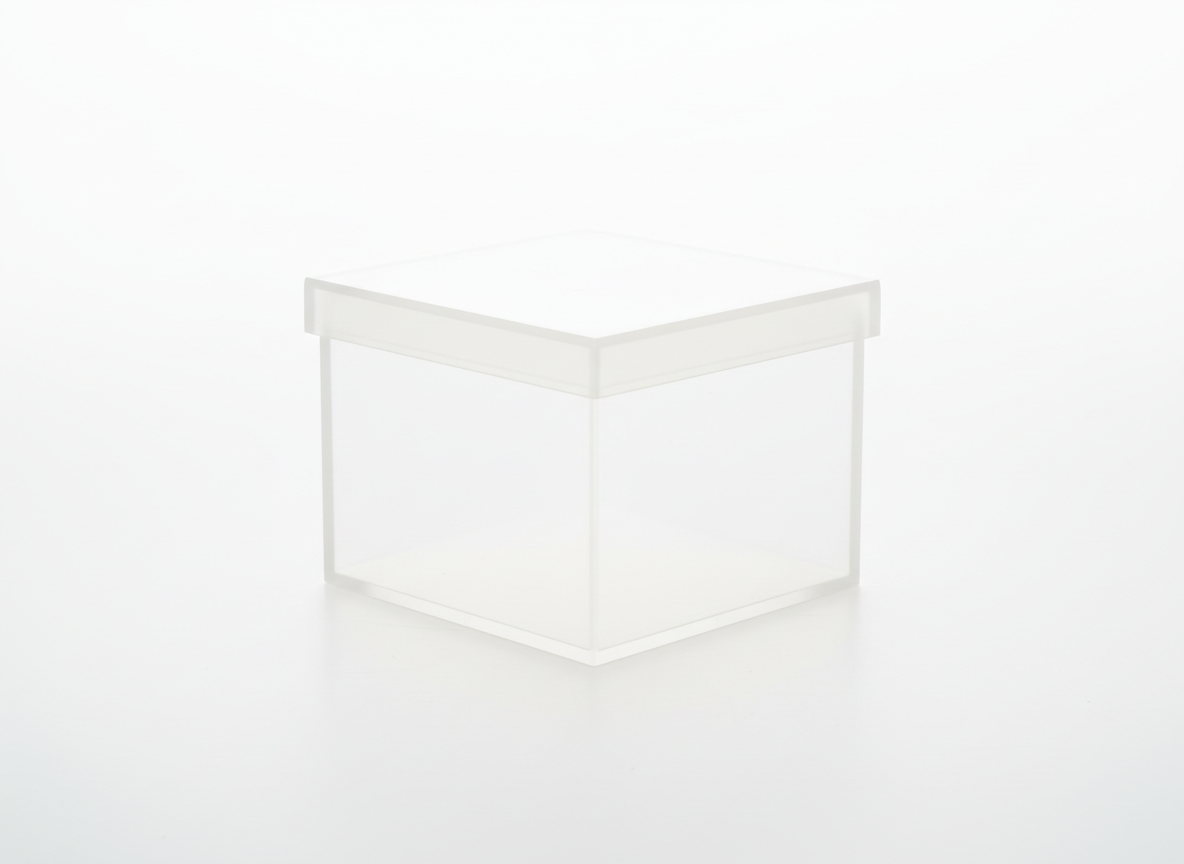 White acrylic box · White · 15 × 15 × 15 cm