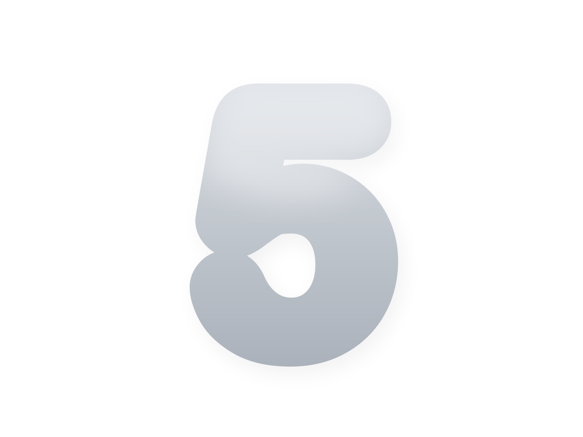 Silver number foil balloon kit · 5 Silver 40 inch