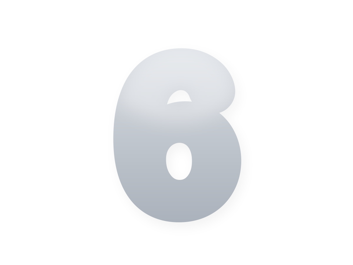 Silver number foil balloon kit · 6 Silver 40 inch