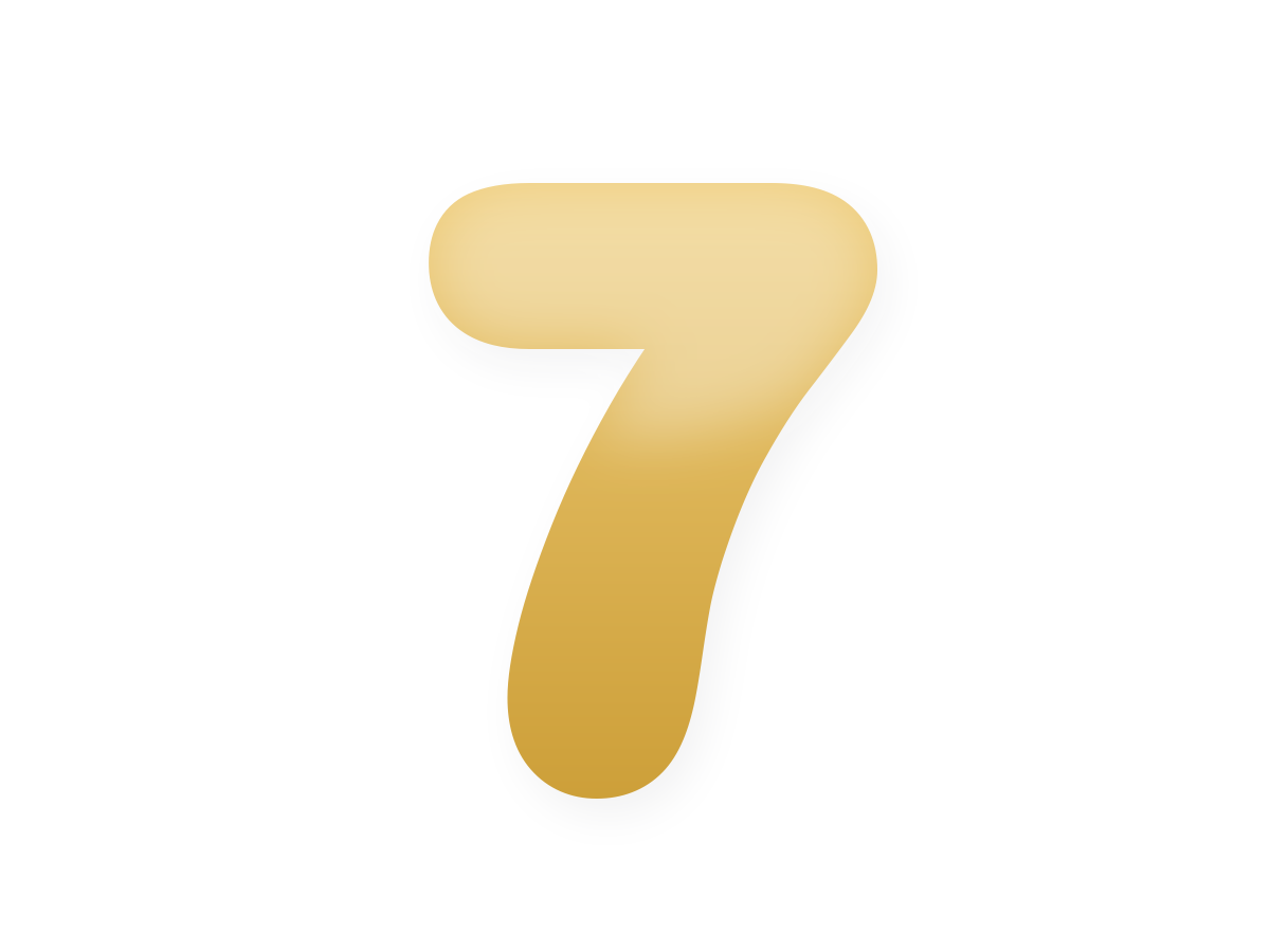 Golden number foil balloon kit · 7 Golden 40 inch