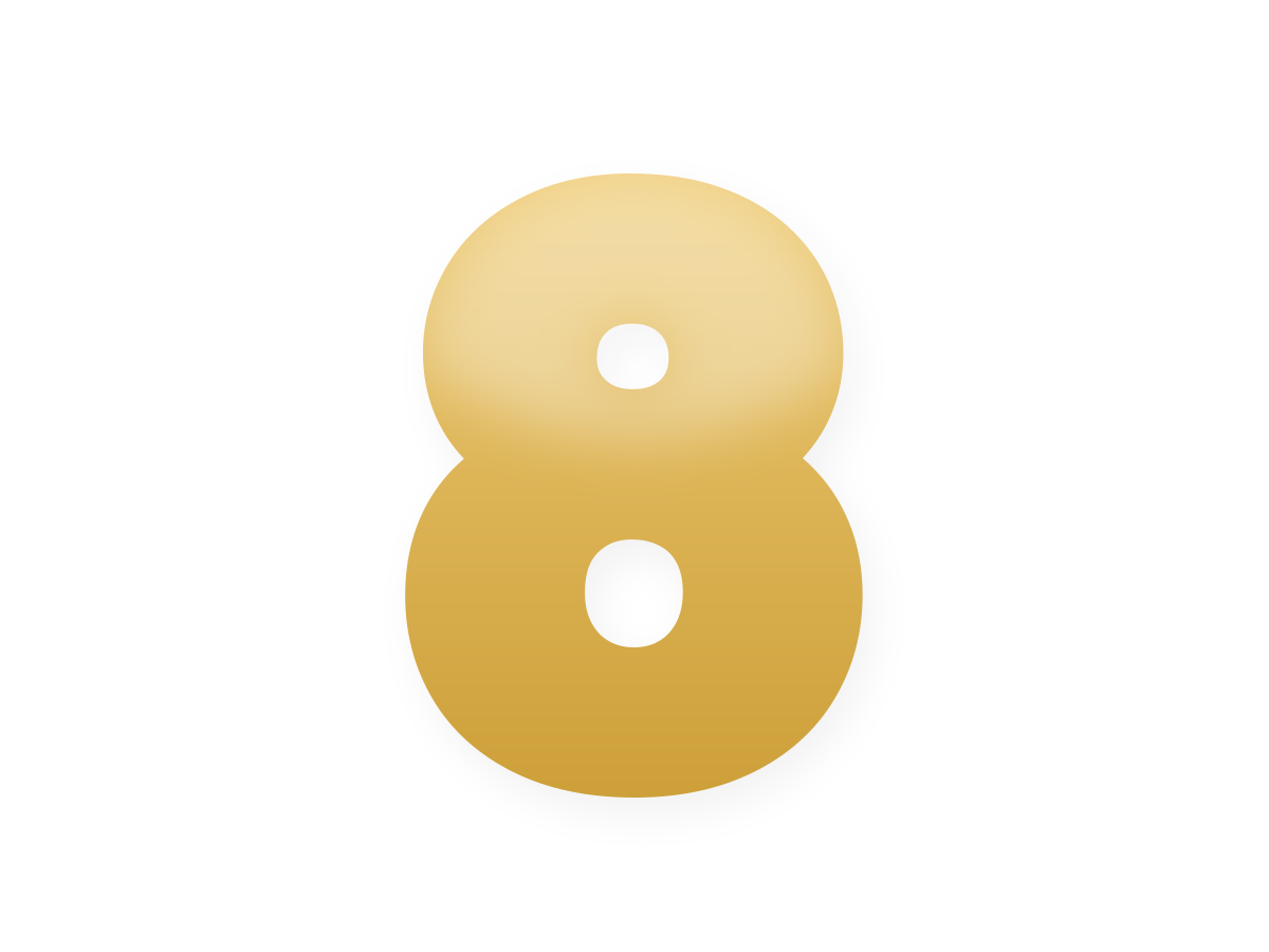 Golden number foil balloon kit · 8 Golden 40 inch