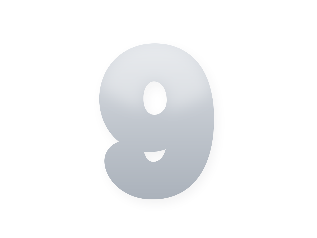 Silver number foil balloon kit · 9 Silver 40 inch