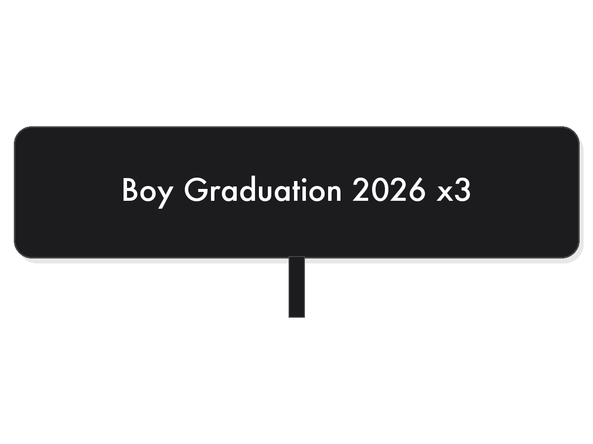 Boy graduation black acrylic tray