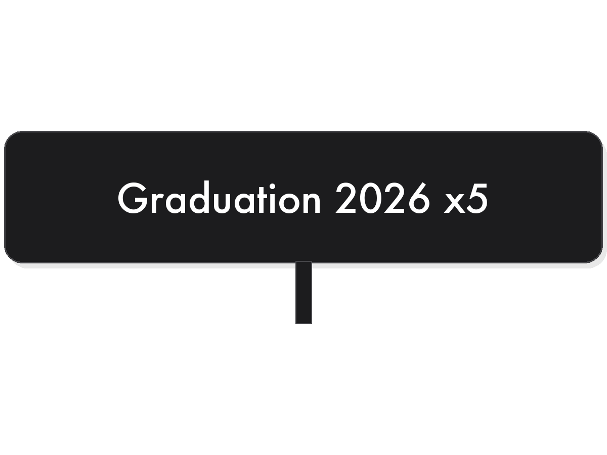 Graduation black acrylic tray