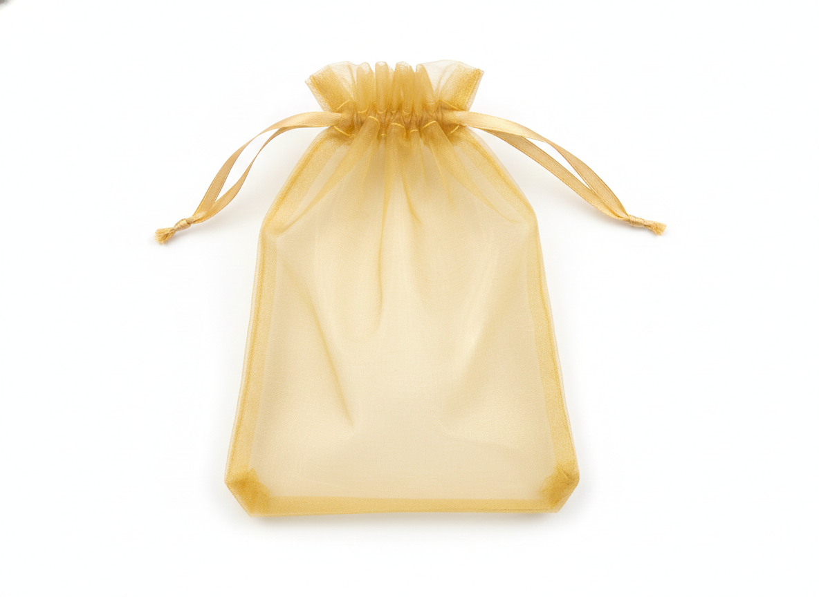 Golden organza pouch · Golden · 20x30 cm