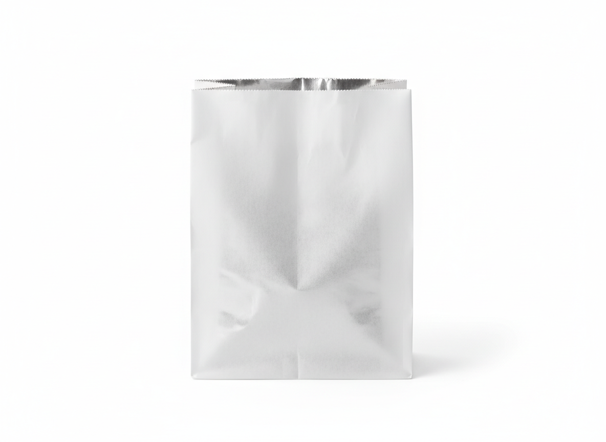 White greaseproof foil bag · White · 17×14 cm