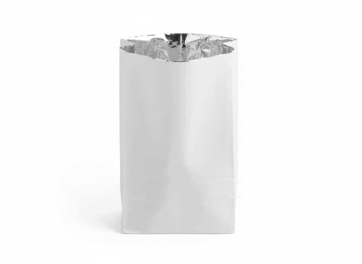White greaseproof foil bag · White · 24×14 cm