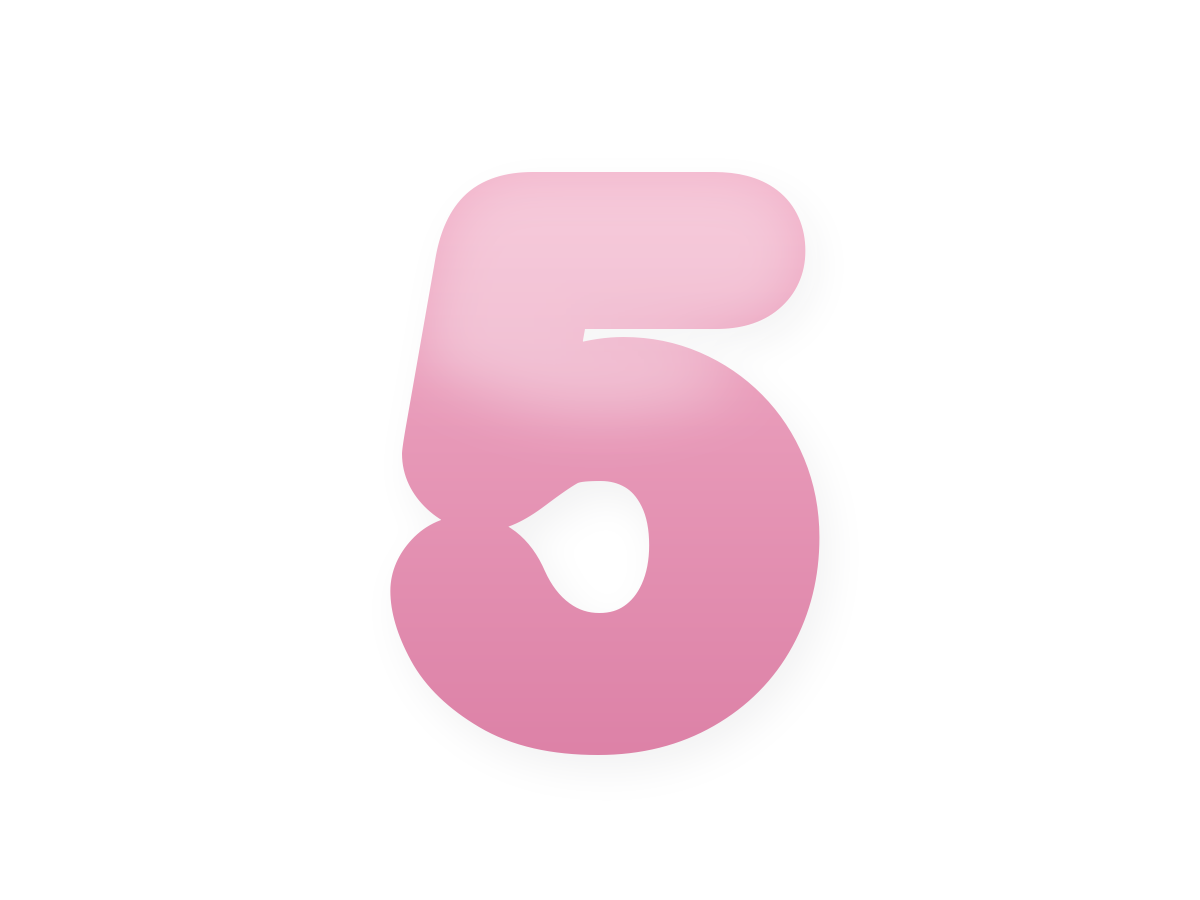 Pink number foil balloon · 5 Pink · 40 inch