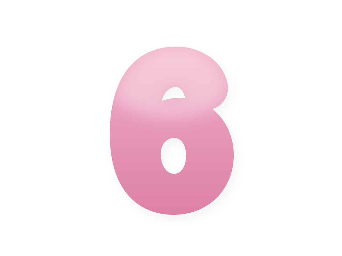 Pink number foil balloon · 6 Pink · 40 inch
