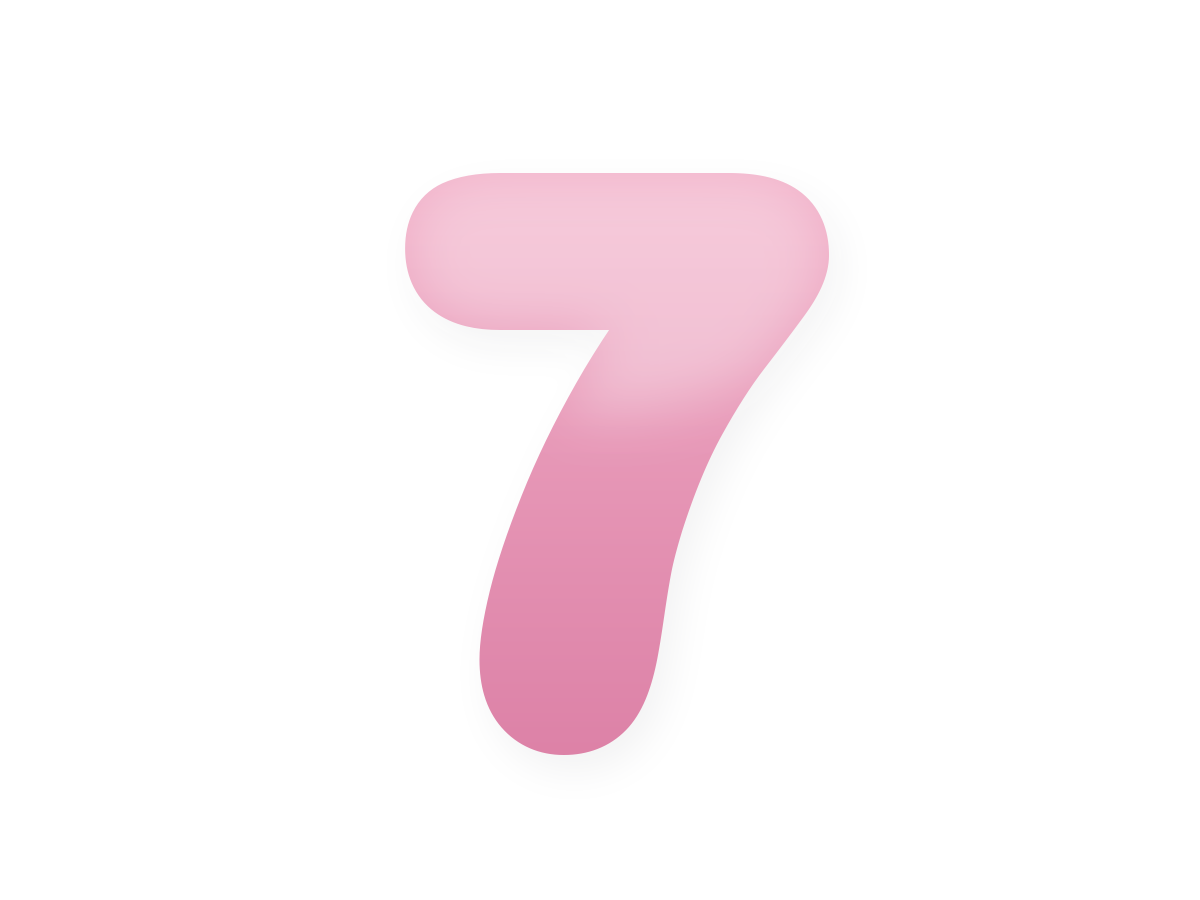 Pink number foil balloon · 7 Pink · 40 inch
