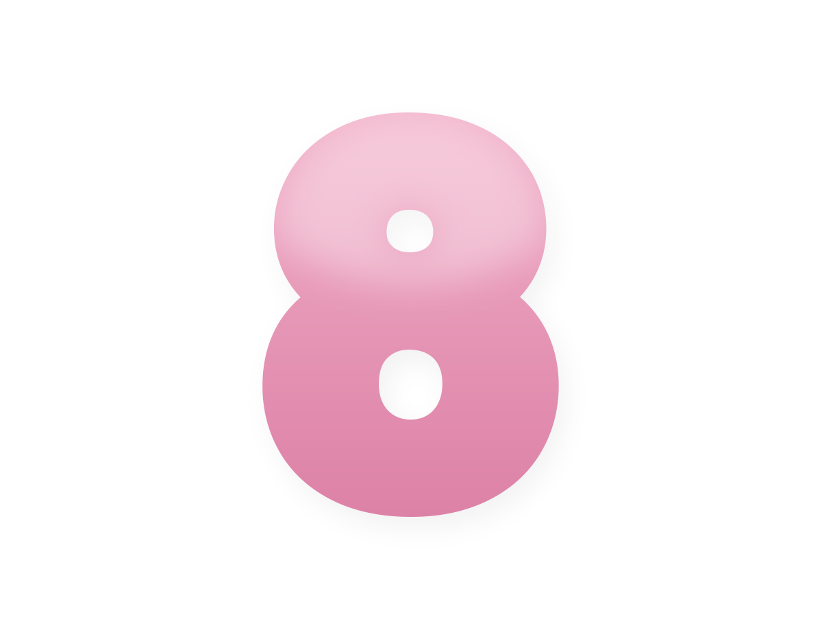 Pink number foil balloon · 8 Pink · 40 inch