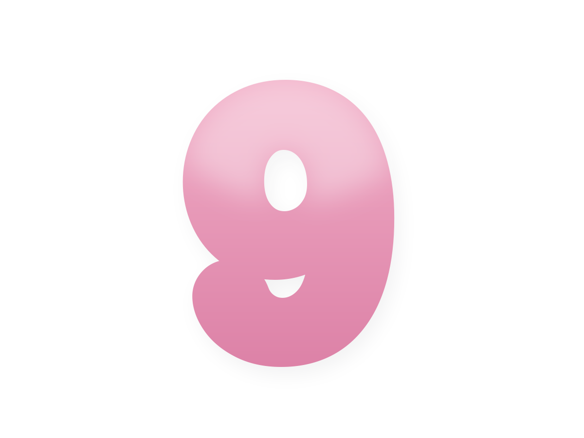 Pink number foil balloon · 9 Pink · 40 inch