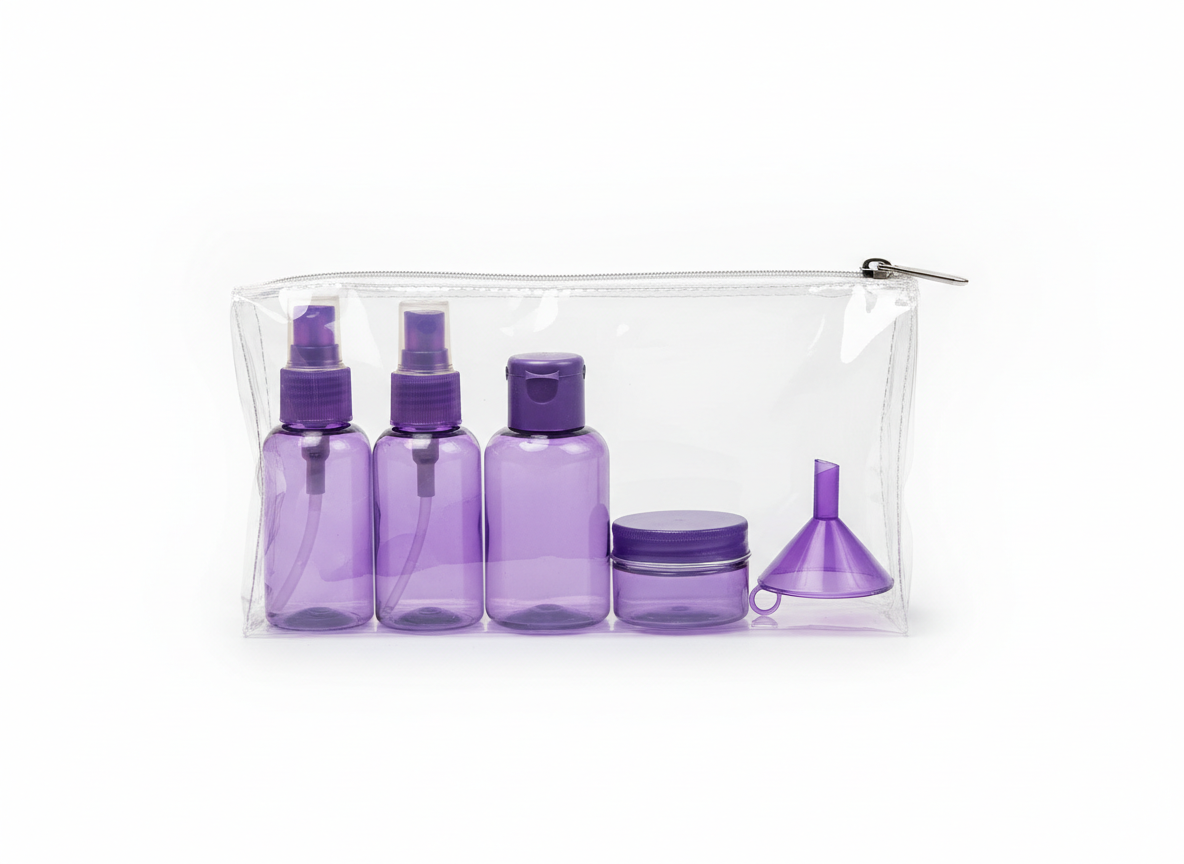 Set purple travel bottle · Set Small 6 in 1 · Purple
