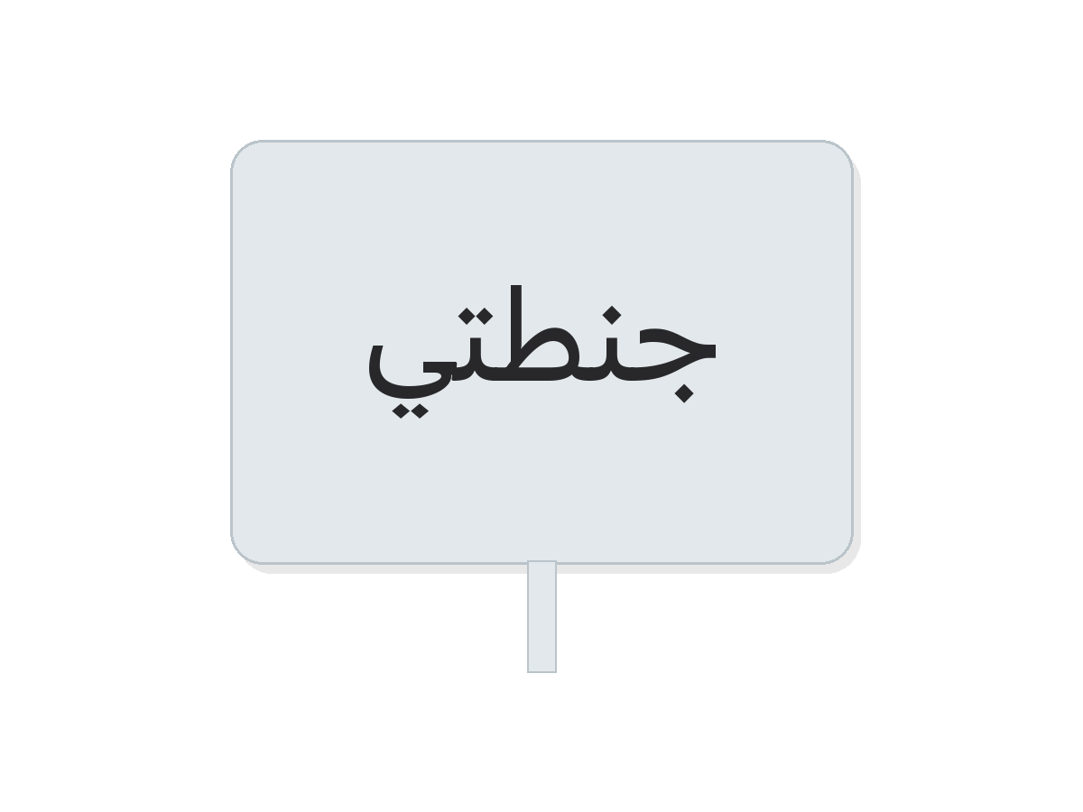 Red جنطتي luggage tag