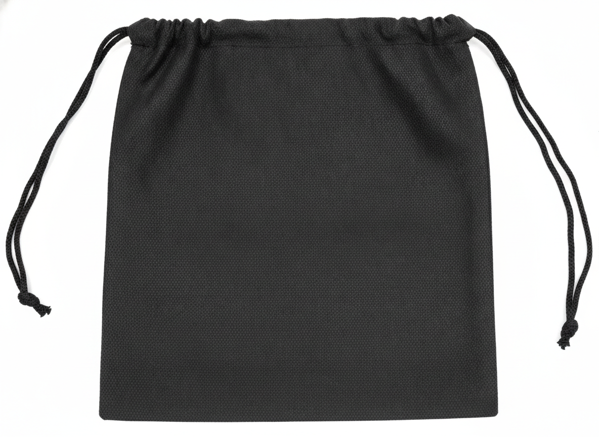 Black drawstring non woven bag · Black · 40x30
