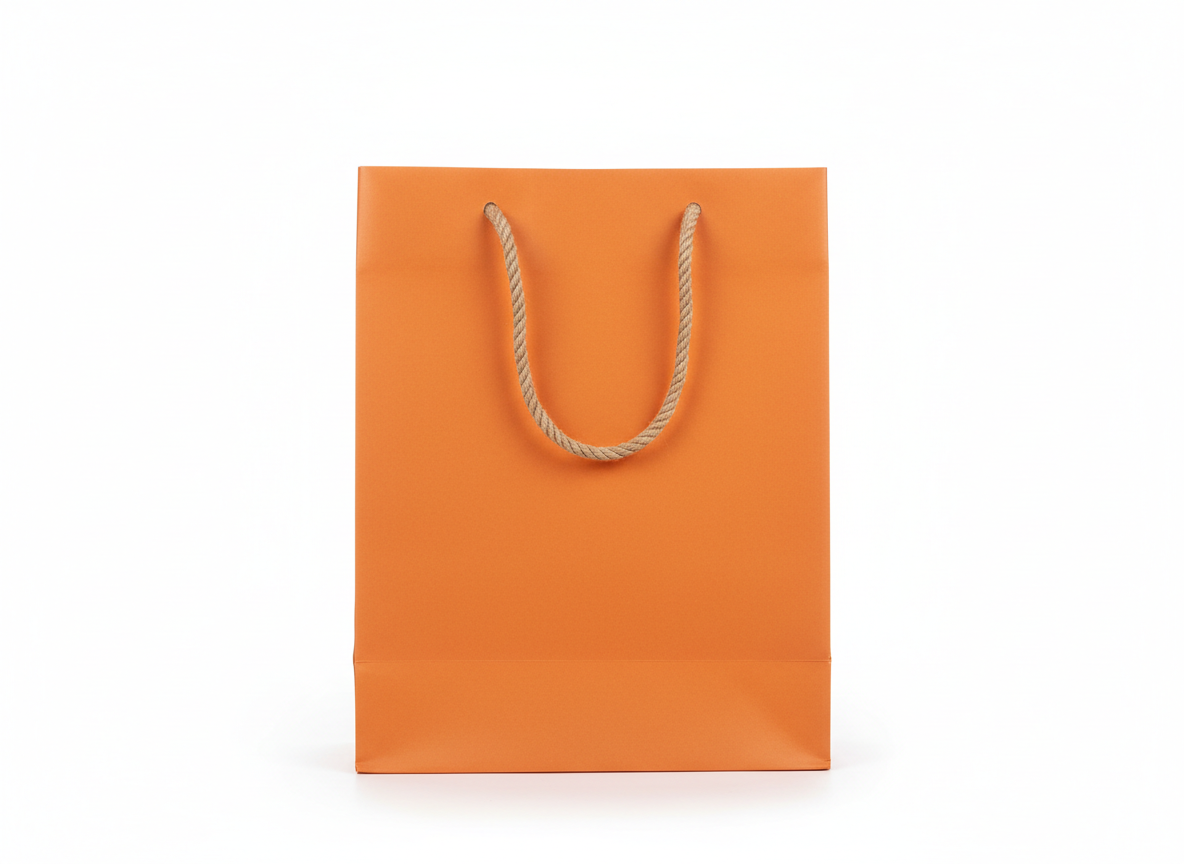Orange paper bag · Orange · 33x25x12