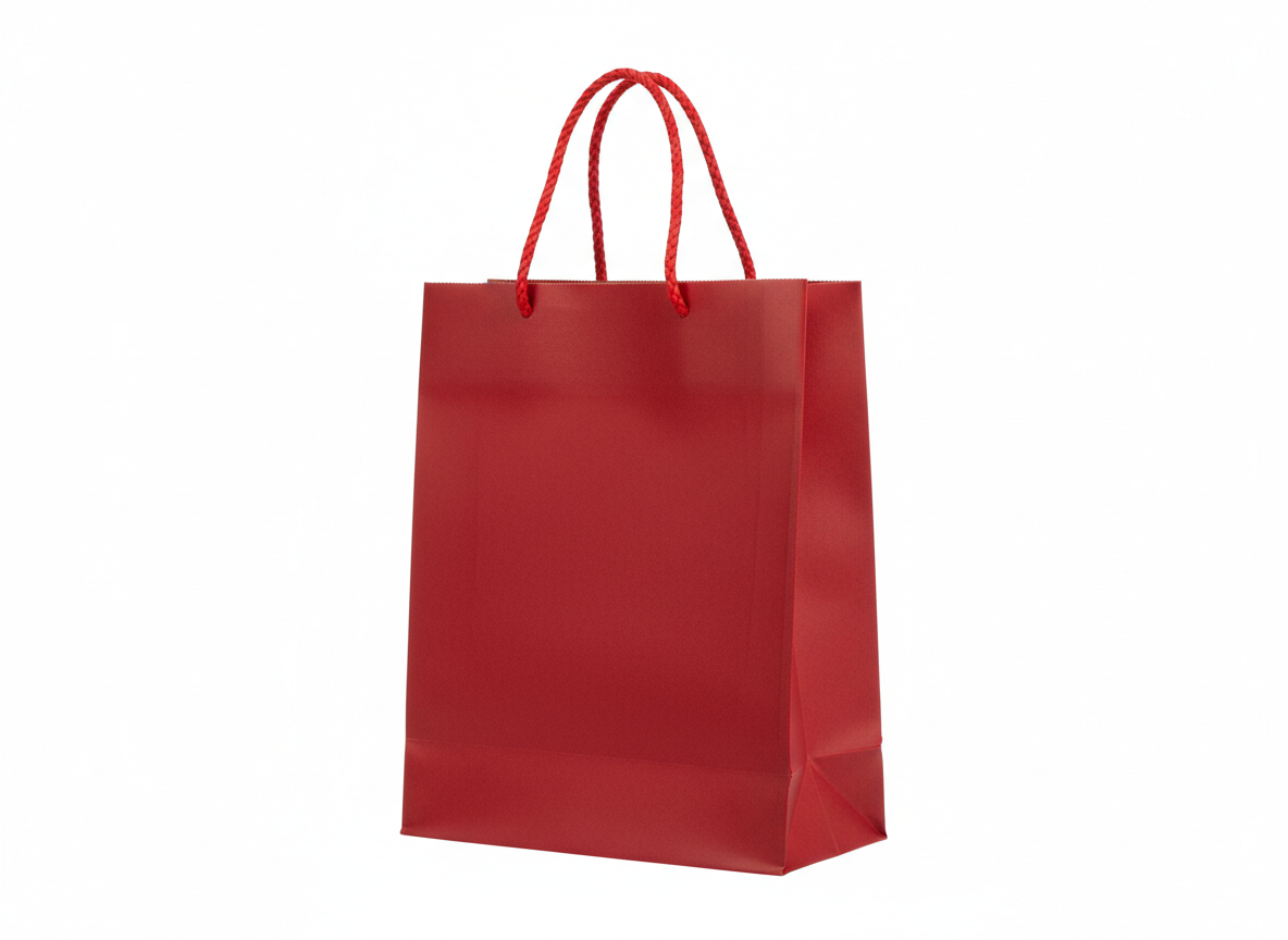 Red paper bag · Red · 33x25x12