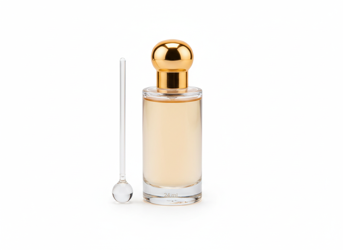 Oil golden stick cap perfume bottle · Oil With Golden Stick Cap · 24 ml