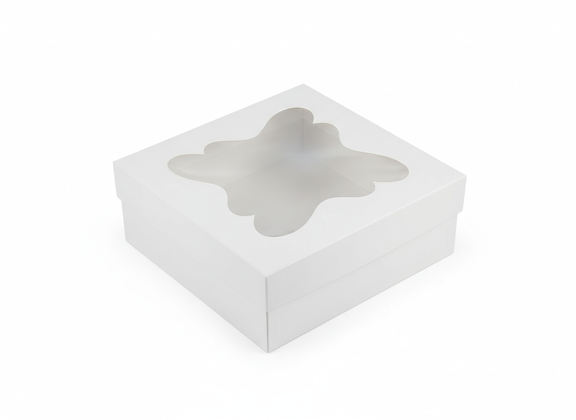 White designed window box · White · 25x25x5