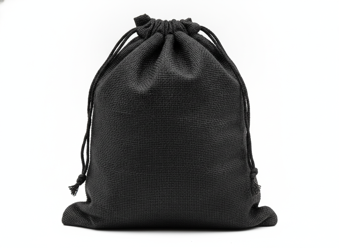 Black jute pouch bag · Black · 30 20