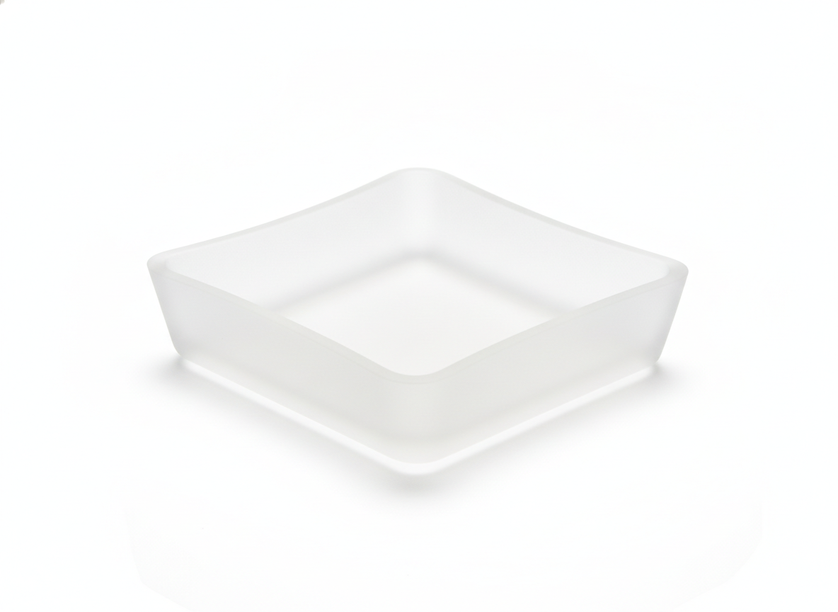 Acrylic frosted square tray · 10x10x5