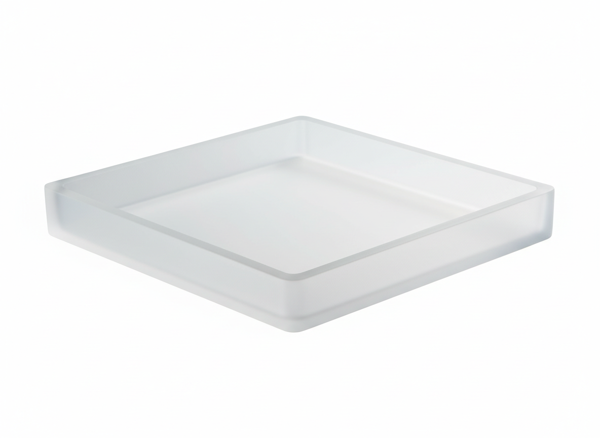 Acrylic frosted square tray · 30x30x5