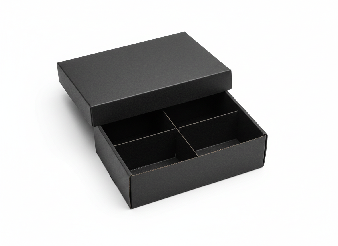 Black compartments box · 4 Black