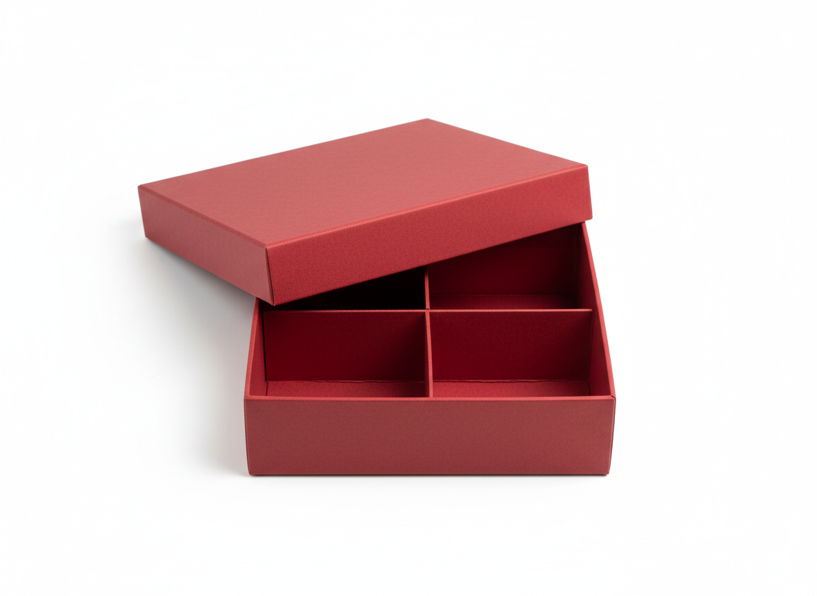 Red compartments box · 4 Red