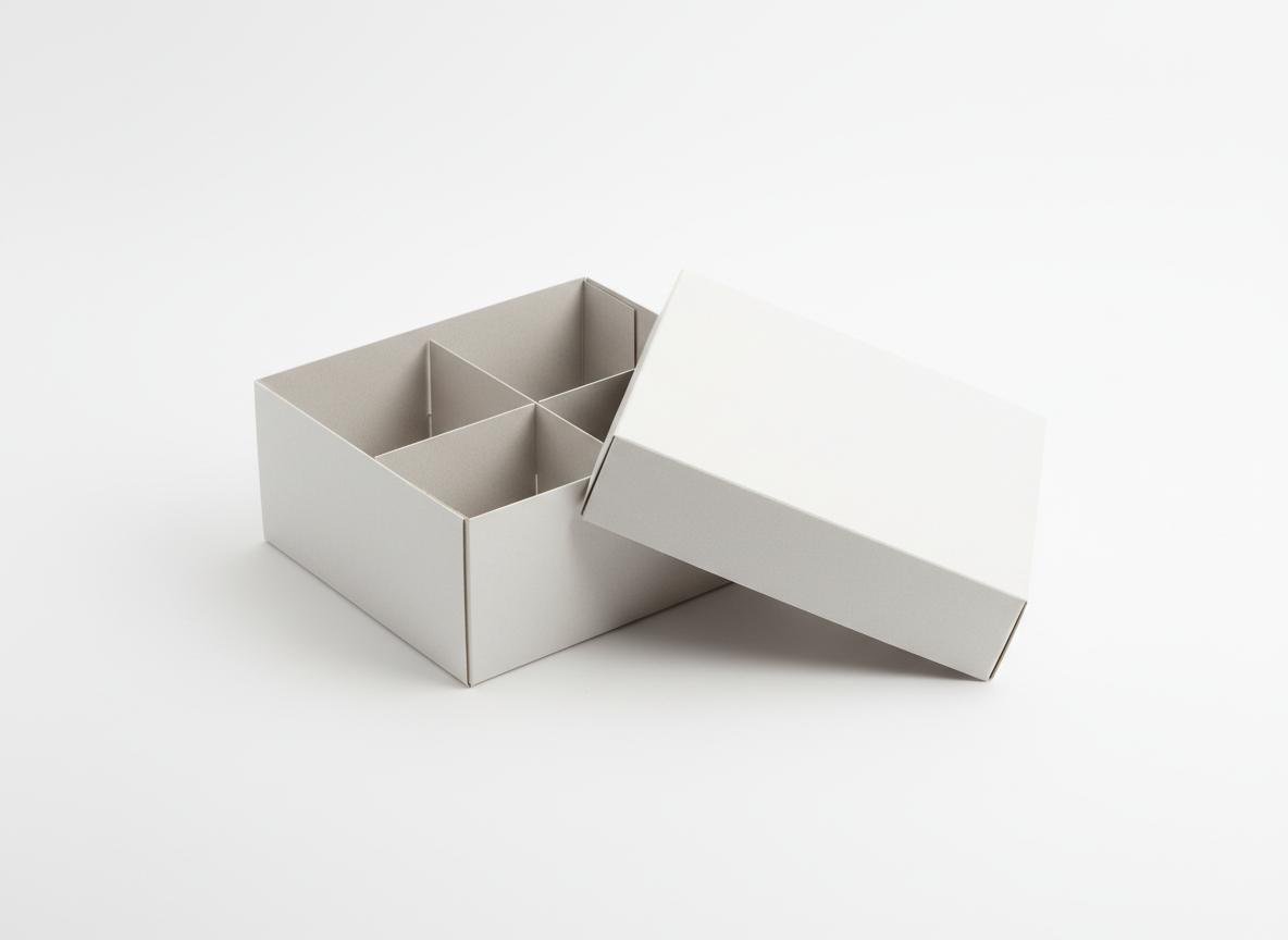 White compartments box · 4 White