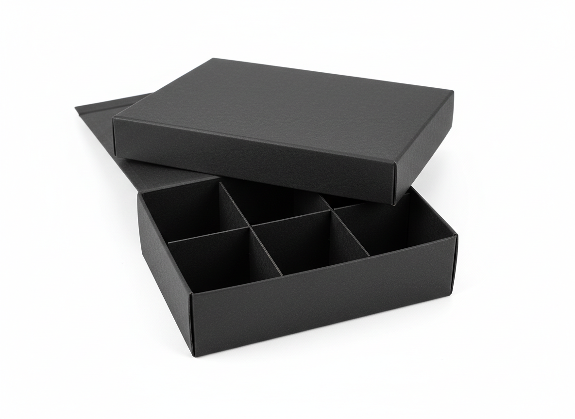 Black compartments box · 6 Black