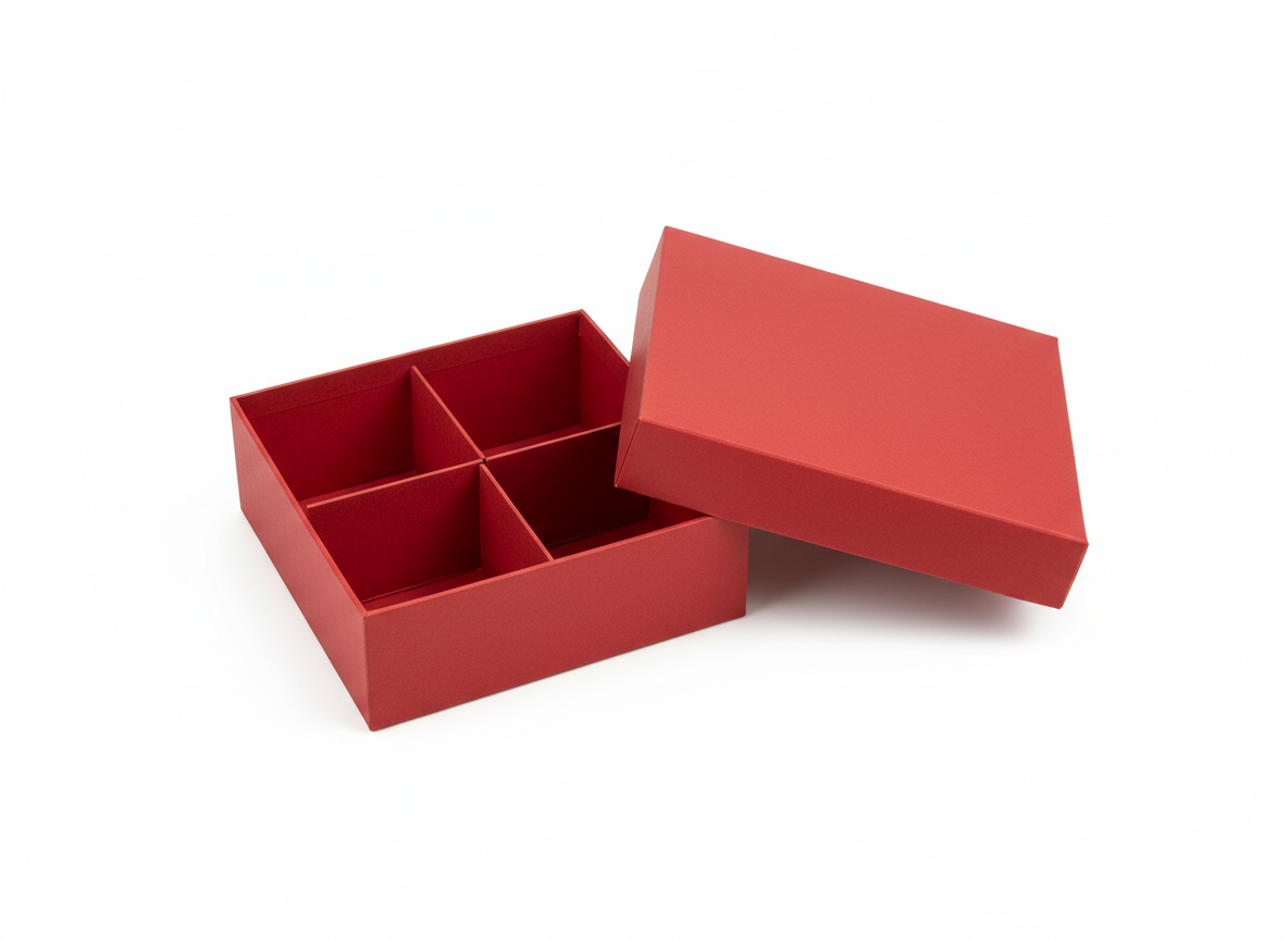 Red compartments box · 6 Red