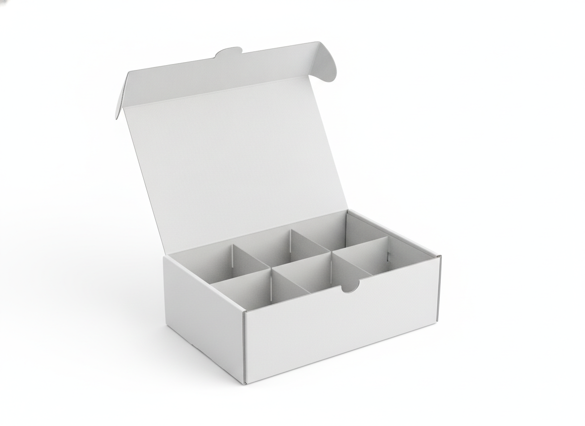 White compartments box · 6 White
