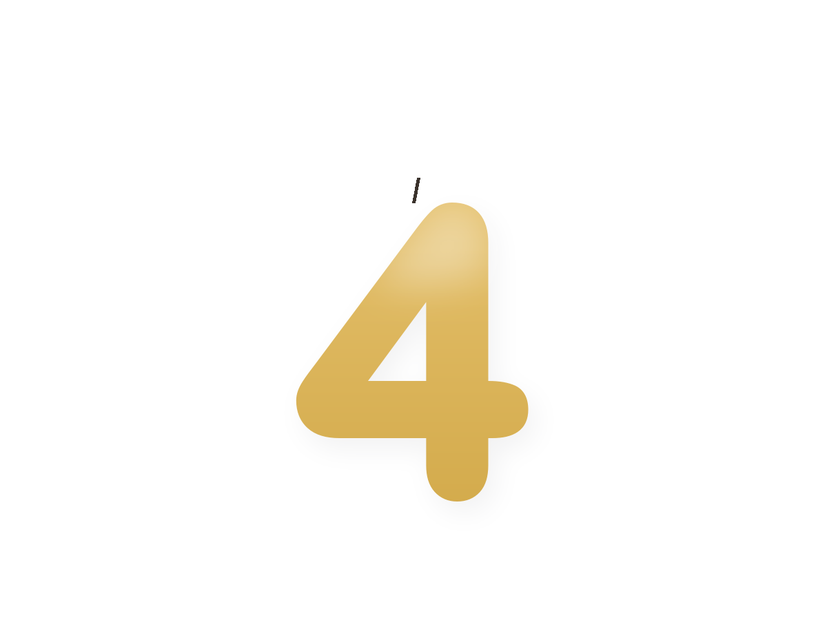 Silver number birthday candle · Silver 4