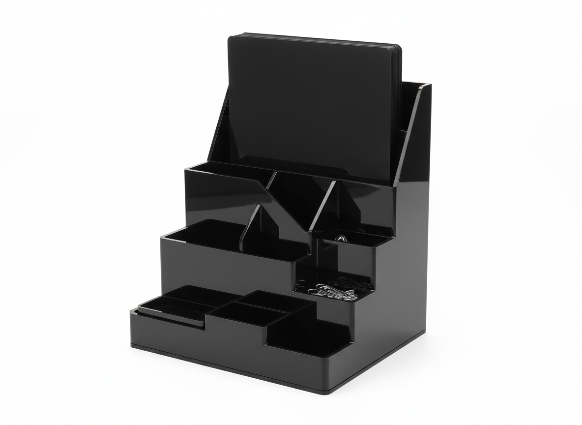Acrylic organizer · black 28 × 15 × 25 cm · Black · 28x15x25