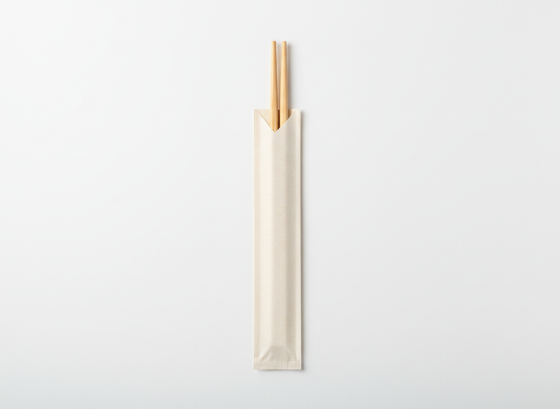 Wrapped wooden chopsticks