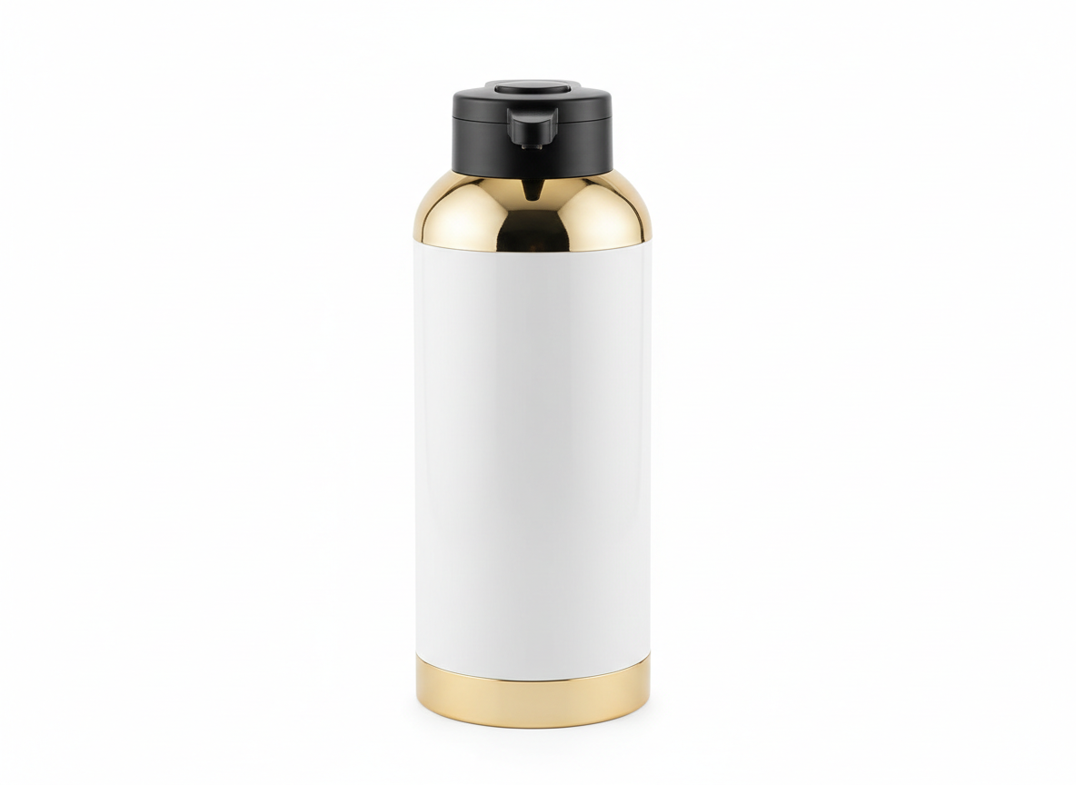 Airpot white gold vacuum flask