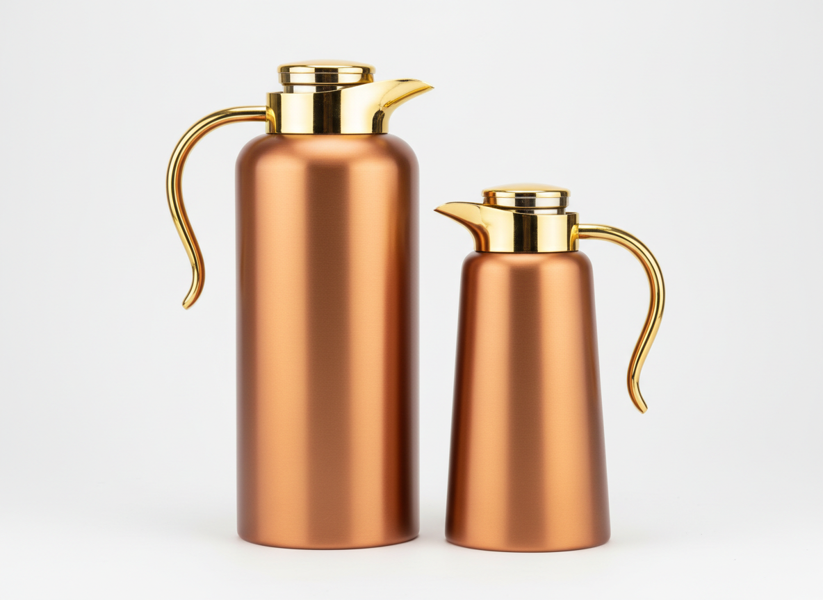Copper golden handle vacuum flask