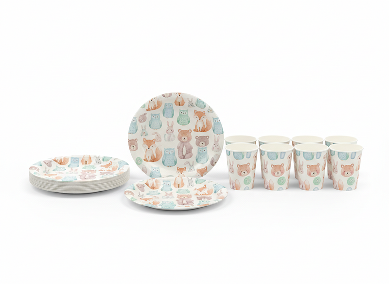 Party tableware animal theme