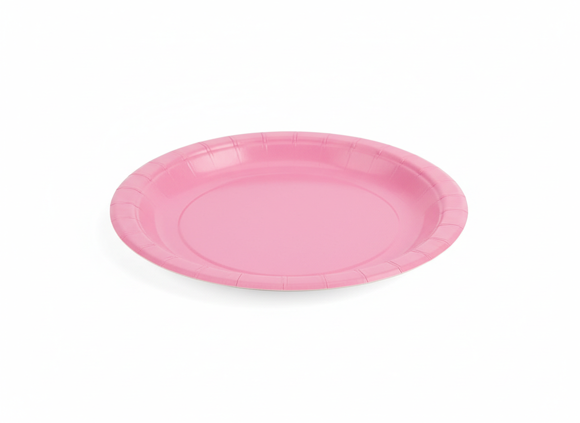Pink party paper plate · 7 inch · Pink