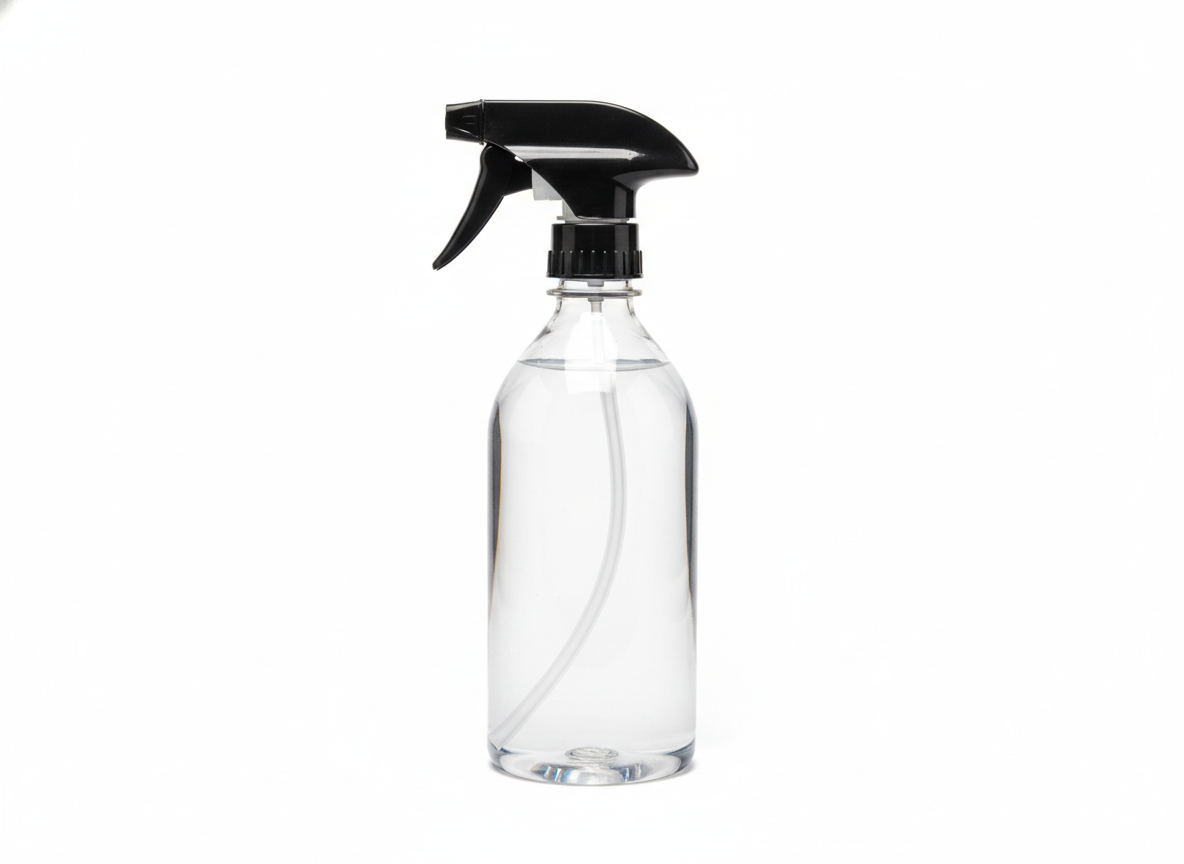 Clear black handle spray bottle · Clear With Black Handle · 400 ml